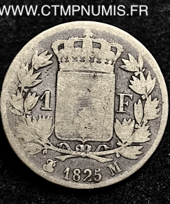 1 FRANC ARGENT CHARLES X 1825 M TOULOUSE