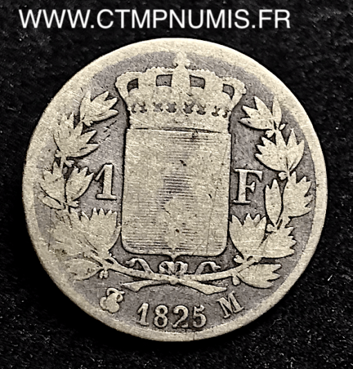 1 FRANC ARGENT CHARLES X 1825 M TOULOUSE