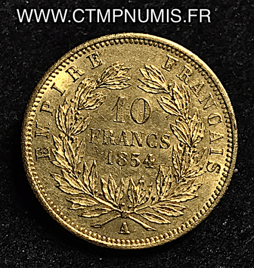 10 FRANCS OR PETIT MODULE NAPOLEON III  1854