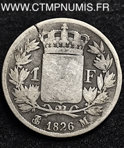 1 FRANC ARGENT CHARLES X 1826 M TOULOUSE