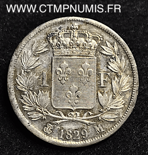 1 FRANC ARGENT CHARLES X 1829 M TOULOUSE