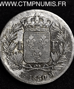 1 FRANC ARGENT CHARLES X 1830 M TOULOUSE