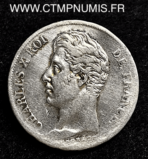 1 FRANC ARGENT CHARLES X 1830 M TOULOUSE