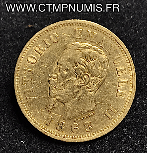 10 LIRE OR VISTOR EMMANUEL II 1863 T TURIN