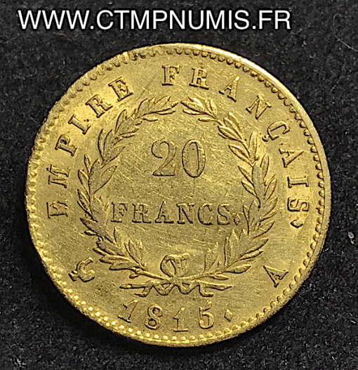 20 FRANCS NAPOLEON LES CENT-JOURS 1815 PARIS