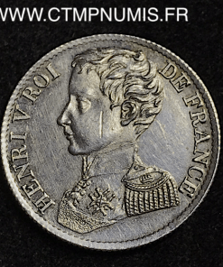 1 FRANC ARGENT HENRI V 1831 TRANCHE STRIEE