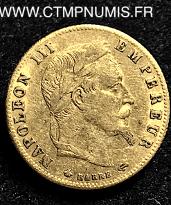 5 FRANCS OR NAPOLEON III TETE LAURE 1867 A