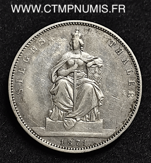 PRUSSE 1 VEREINSTHALER ARGENT 1871