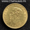 ITALIE 5 LIRE OR VICTOR EMMANUEL II 1863 T TURIN