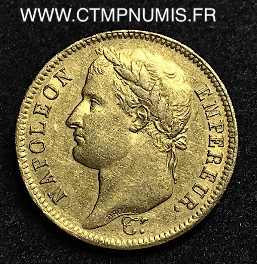 40 FRANCS OR NAPOLEON I° REPUBLIQUE 1808 A