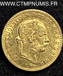 HONGRIE 10 FRANCS 4 FORINT OR 1885