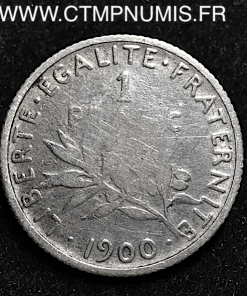 1 FRANC ARGENT SEMEUSE 1900 RARE