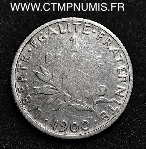 1 FRANC ARGENT SEMEUSE 1900 RARE