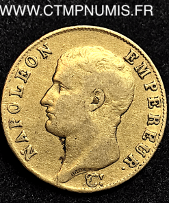 40 FRANCS OR NAPOLEON I° 1806 U TURIN