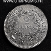 2 FRANCS ARGENT CONSUL AN 12 M TOULOUSE