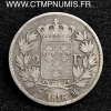 2 FRANCS ARGENT LOUIS XVIII 1816 M TOULOUSE