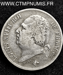 2 FRANCS ARGENT LOUIS XVIII 1817 M TOULOUSE