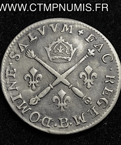 LOUIS XIV 10 SOLS INSIGNES ARGENT 1706 B ROUEN