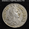 LOUIS XIV 4 SOLS TRAITANTS ARGENT 1675 D LYON