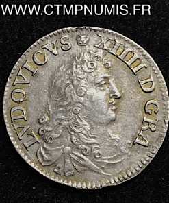 LOUIS XIV 4 SOLS TRAITANTS ARGENT 1675 D LYON