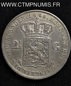 PAYS BAS 2 1/2 GULDEN ARGENT 1865