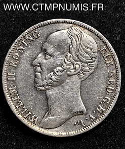 PAYS BAS 1 GULDEN ARGENT 1848 TTB