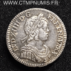 LOUIS XIV 1/12 ECU ARGENT MECHE COURTE 1643