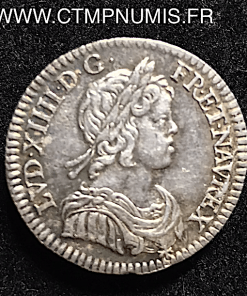 LOUIS XIV 1/12 ECU ARGENT MECHE COURTE 1643