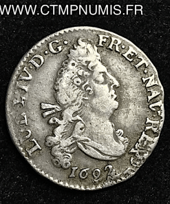 LOUIS XIV 4 SOLS ARGENT AUX 2 L 1692 P DIJON