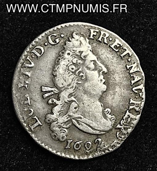 LOUIS XIV 4 SOLS ARGENT AUX 2 L 1692 P DIJON