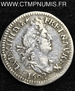 LOUIS XIV 4 SOLS ARGENT AUX 2 L 1692 9 RENNES