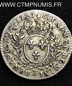 LOUIS XV 1/10 ECU ARGENT 1727 T NANTES