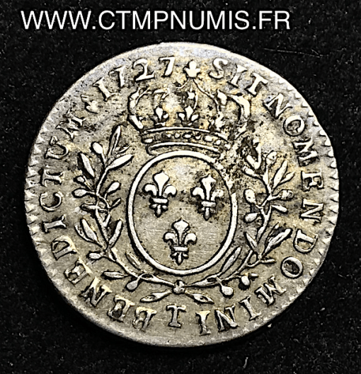 LOUIS XV 1/10 ECU ARGENT 1727 T NANTES