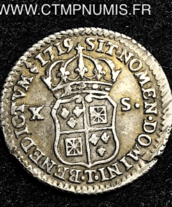 LOUIS XV X SOLS ARGENT NAVARRE 1719 T NANTES