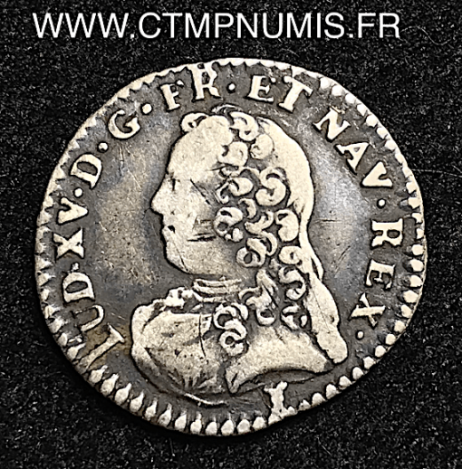 LOUIS XV 1/20 ECU ARGENT 1730 9 RENNES