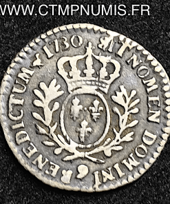 LOUIS XV 1/20 ECU ARGENT  1730 9 RENNES