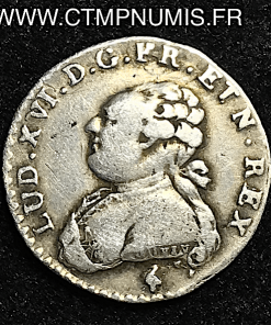 LOUIS XVI 1/20 ECU ARGENT  1783 A PARIS