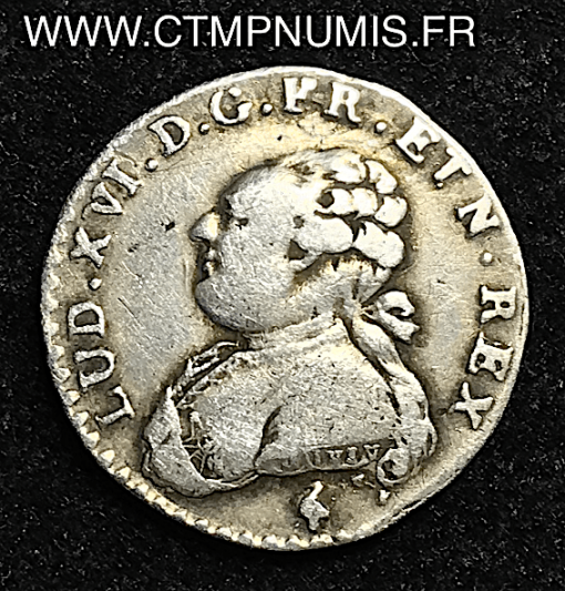 LOUIS XVI 1/20 ECU ARGENT  1783 A PARIS