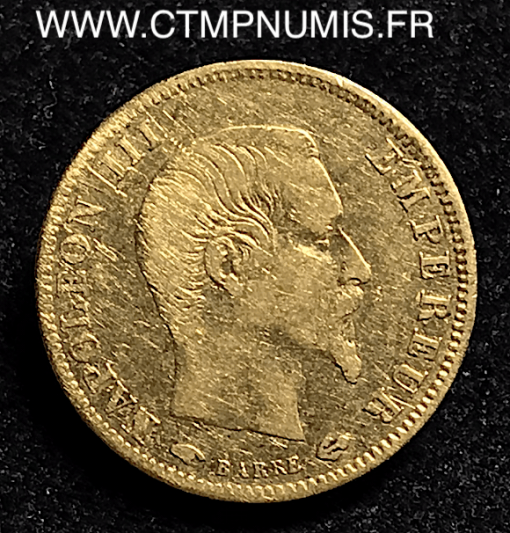 5 FRANCS OR NAPOLEON III 1860 A PARIS ABEILLE