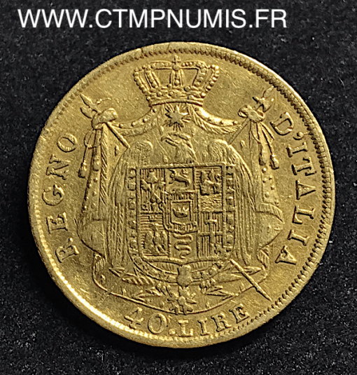 ITALIE 40 LIRE OR NAPOLEON I° 1809 M MILAN