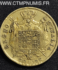 ITALIE 40 LIRE OR NAPOLEON I° 1809 M MILAN