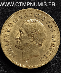 ALLEMAGNE SAXE 20 MARKS OR JEAN V 1873 E