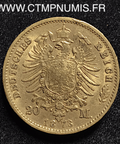 ALLEMAGNE SAXE 20 MARKS OR JEAN V 1873 E