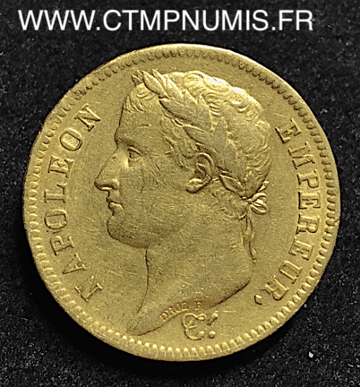 40 FRANCS OR NAPOLEON I° EMPIRE 1812 A PARIS