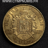 100 FRANCS OR NAPOLEON III LAUREE 1867 PARIS