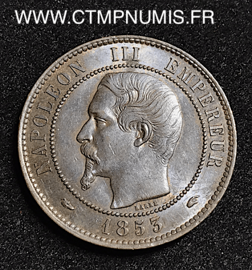 10 CENTIMES NAPOLEON III TETE NUE 1853 A PARIS