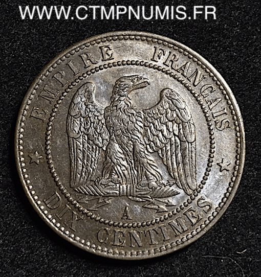 10 CENTIMES NAPOLEON III TETE NUE 1853 A PARIS