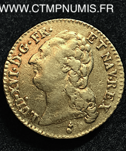 LOUIS XVI LOUIS D’OR AU BUSTE NU 1786 AA METZ