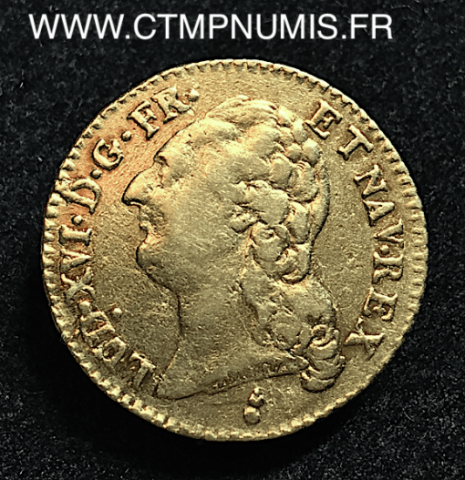 LOUIS XVI LOUIS D’OR AU BUSTE NU 1786 AA METZ