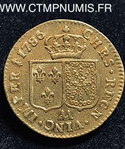 LOUIS XVI LOUIS D’OR AU BUSTE NU 1786 AA METZ